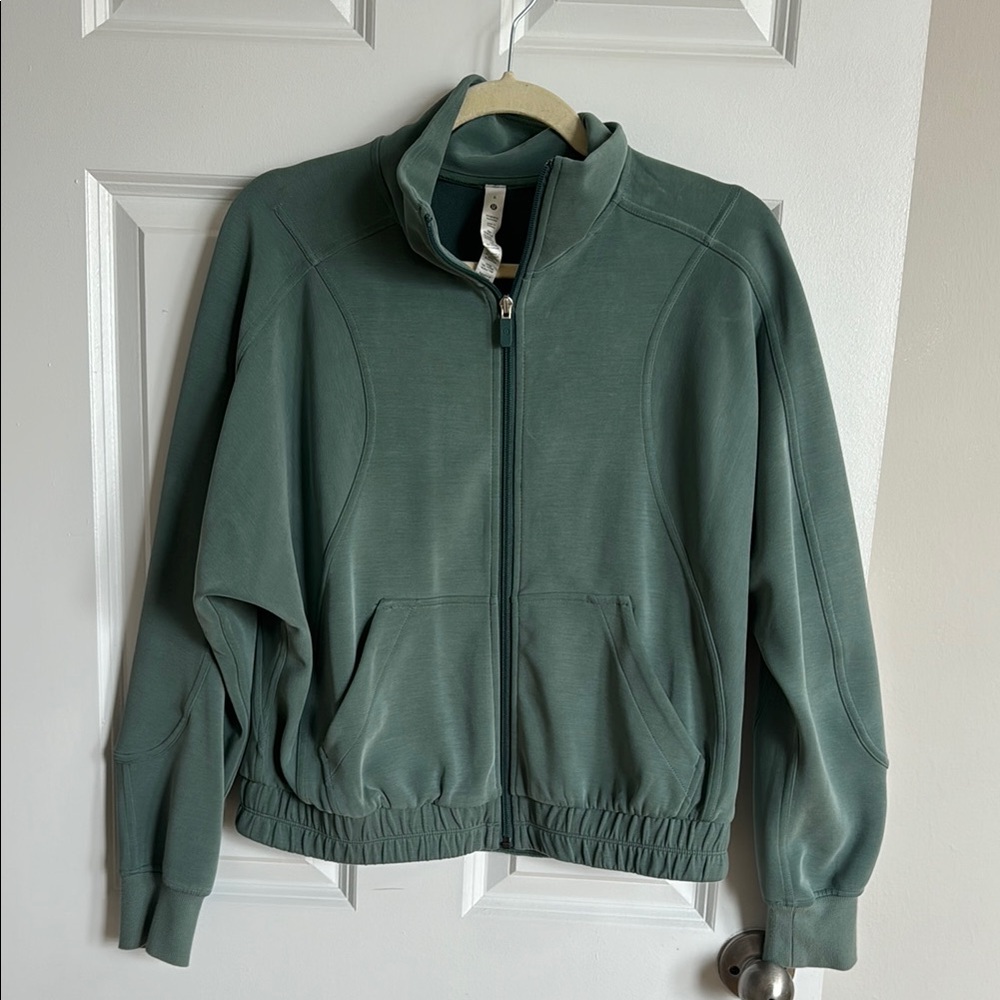LULULEMON Muted Sage Green Full-Zip Jacket